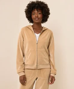 Organic Pure Velour Zip Hoodie