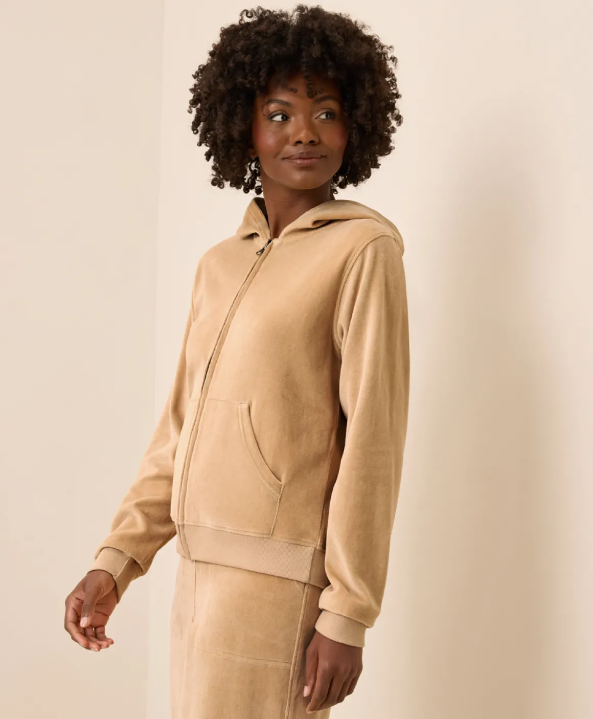 Organic Pure Velour Zip Hoodie