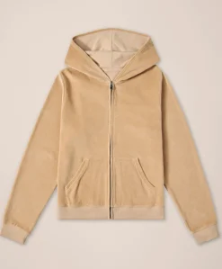 Organic Pure Velour Zip Hoodie