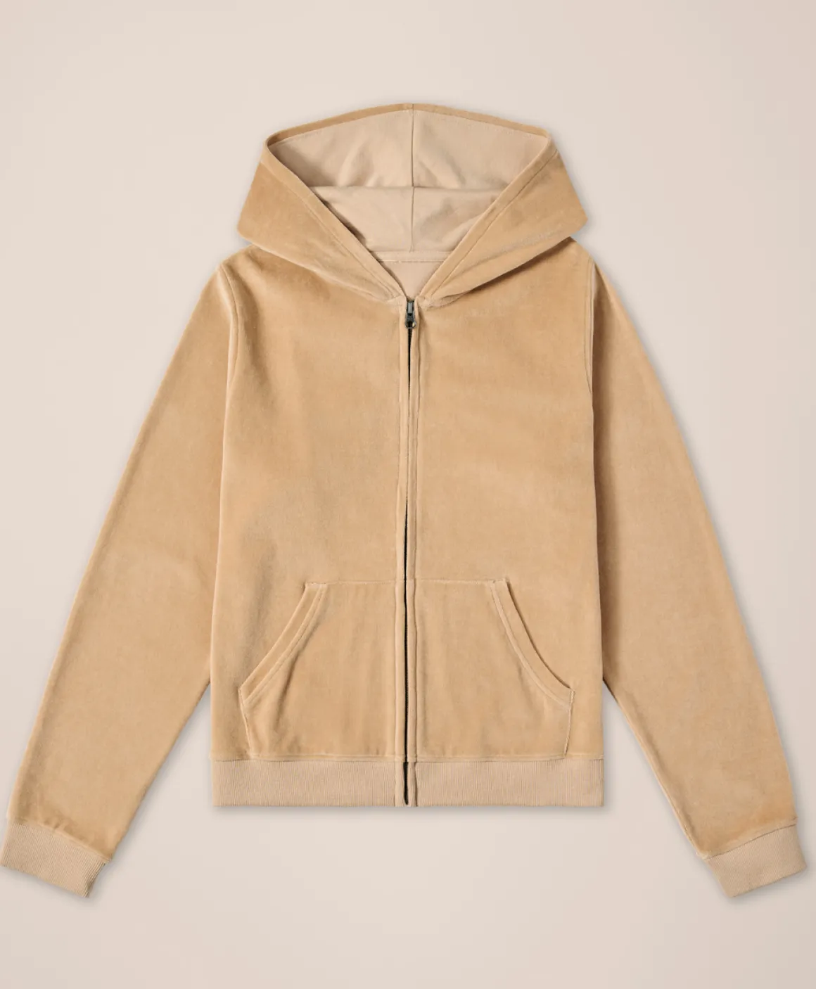 Organic Pure Velour Zip Hoodie