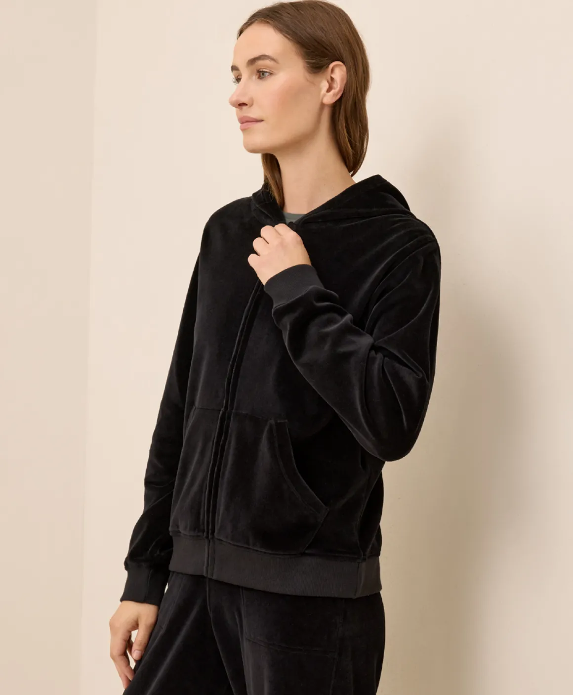Organic Pure Velour Zip Hoodie