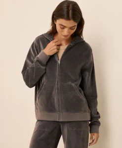 Organic Pure Velour Zip Hoodie