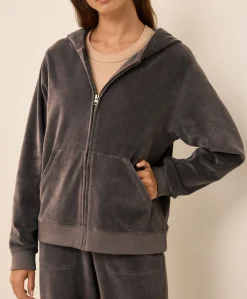 Organic Pure Velour Zip Hoodie