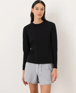 Organic Soft-Slub Essential Crewneck Long Sleeve Tee