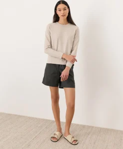 Organic Soft-Slub Essential Crewneck Long Sleeve Tee