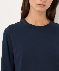 Organic Soft-Slub Essential Crewneck Long Sleeve Tee