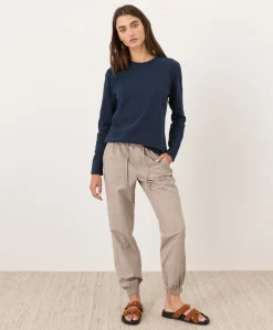 Organic Soft-Slub Essential Crewneck Long Sleeve Tee