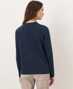 Organic Soft-Slub Essential Crewneck Long Sleeve Tee