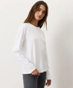 Organic Soft-Slub Essential Crewneck Long Sleeve Tee