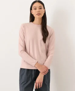 Organic Soft-Slub Essential Crewneck Long Sleeve Tee