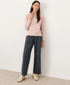 Organic Soft-Slub Essential Crewneck Long Sleeve Tee