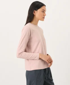 Organic Soft-Slub Essential Crewneck Long Sleeve Tee