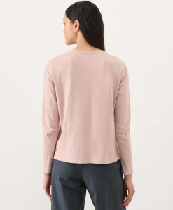 Organic Soft-Slub Essential Crewneck Long Sleeve Tee