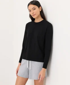 Organic Soft-Slub Essential Crewneck Long Sleeve Tee