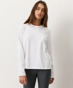Organic Soft-Slub Essential Crewneck Long Sleeve Tee