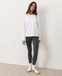 Organic Soft-Slub Essential Crewneck Long Sleeve Tee