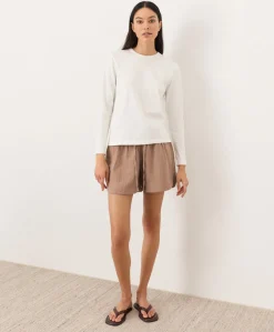Organic Soft-Slub Essential Crewneck Long Sleeve Tee