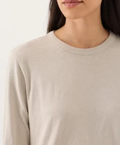 Organic Soft-Slub Essential Crewneck Long Sleeve Tee