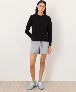 Organic Soft-Slub Essential Crewneck Long Sleeve Tee
