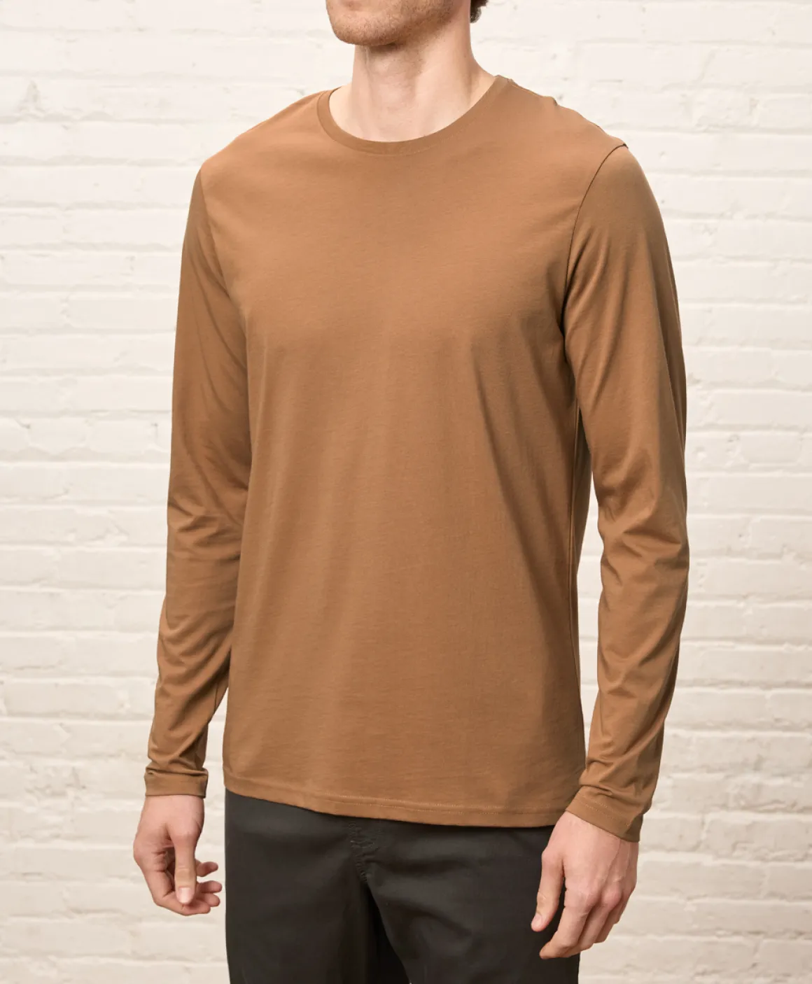 Organic Softspun Essential Crewneck Long Sleeve Tee