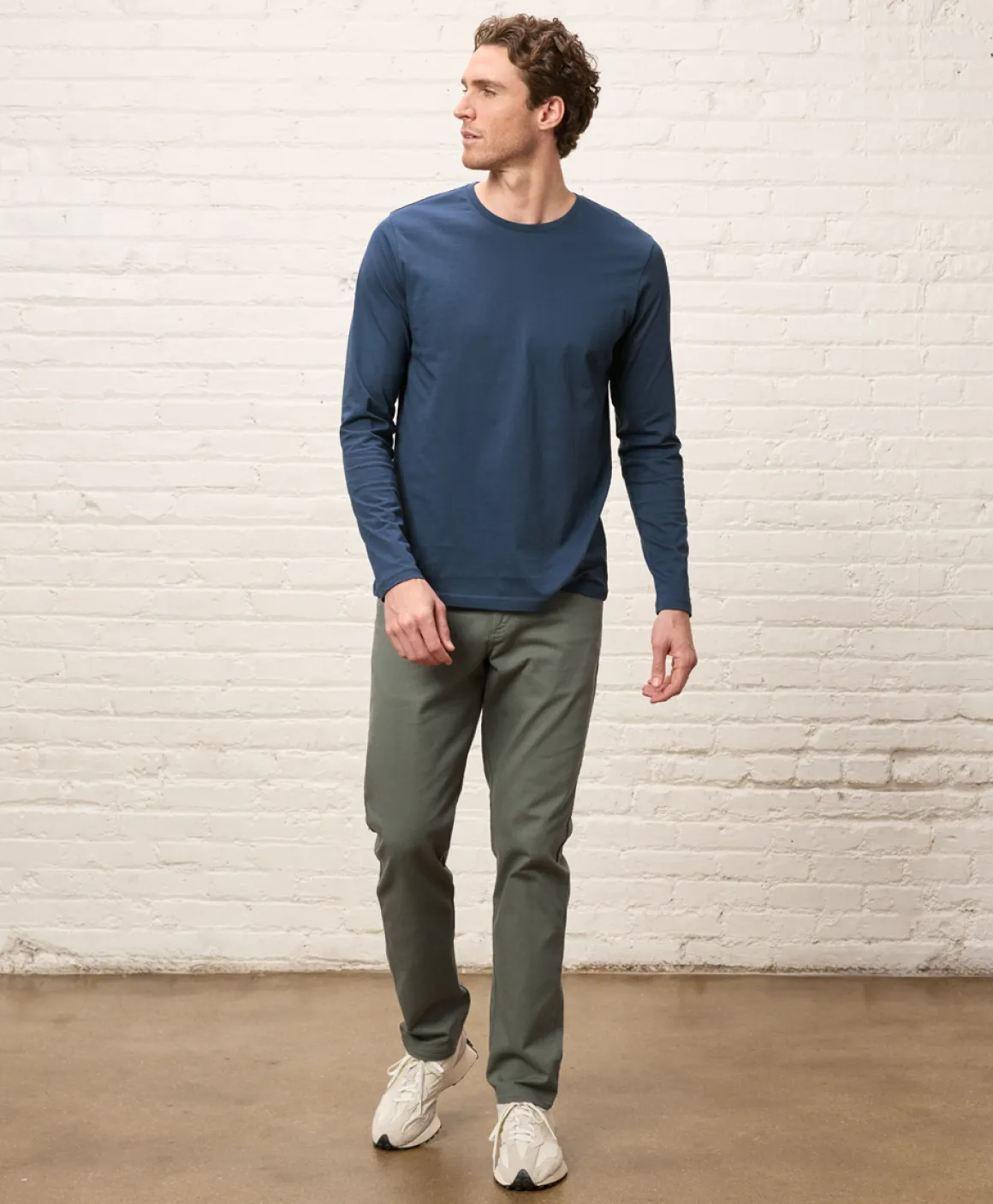 Organic Softspun Essential Crewneck Long Sleeve Tee