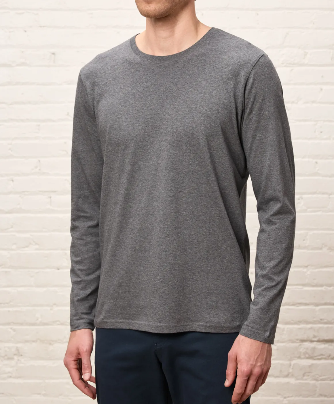Organic Softspun Essential Crewneck Long Sleeve Tee