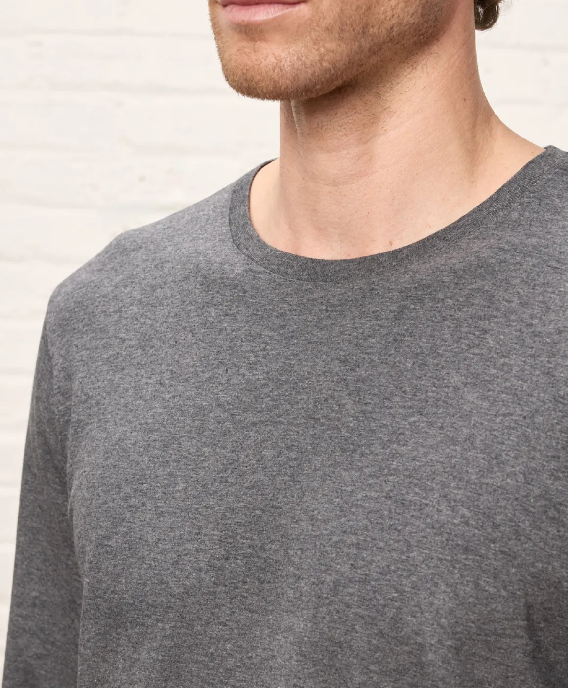 Organic Softspun Essential Crewneck Long Sleeve Tee