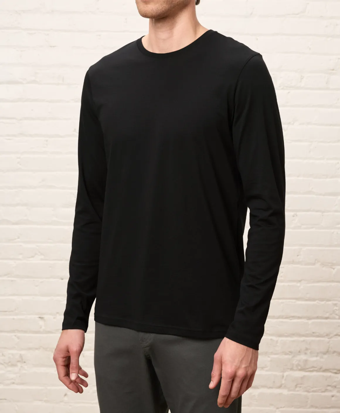 Organic Softspun Essential Crewneck Long Sleeve Tee