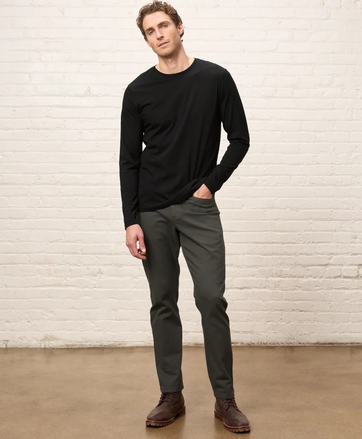 Organic Softspun Essential Crewneck Long Sleeve Tee