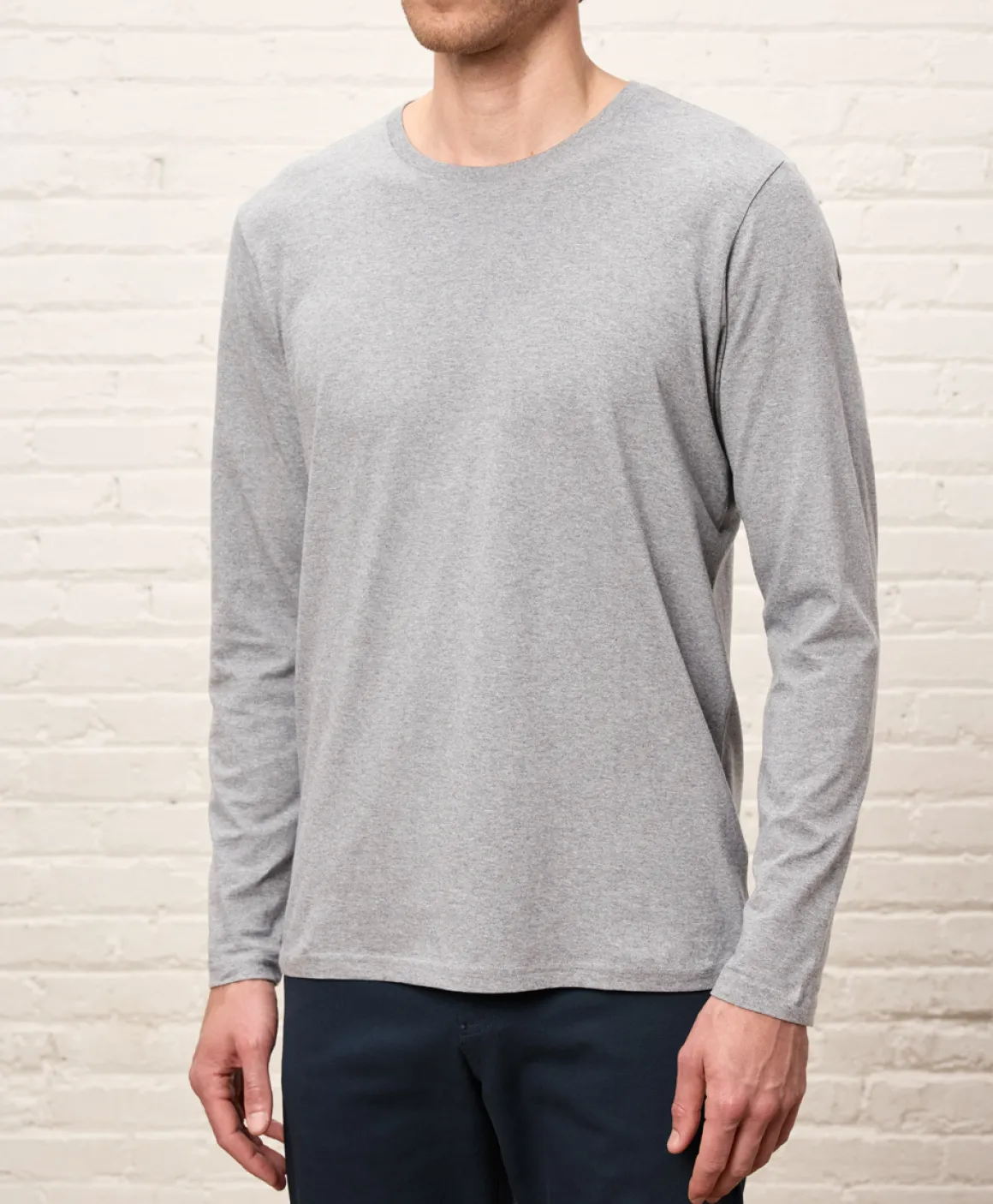 Organic Softspun Essential Crewneck Long Sleeve Tee