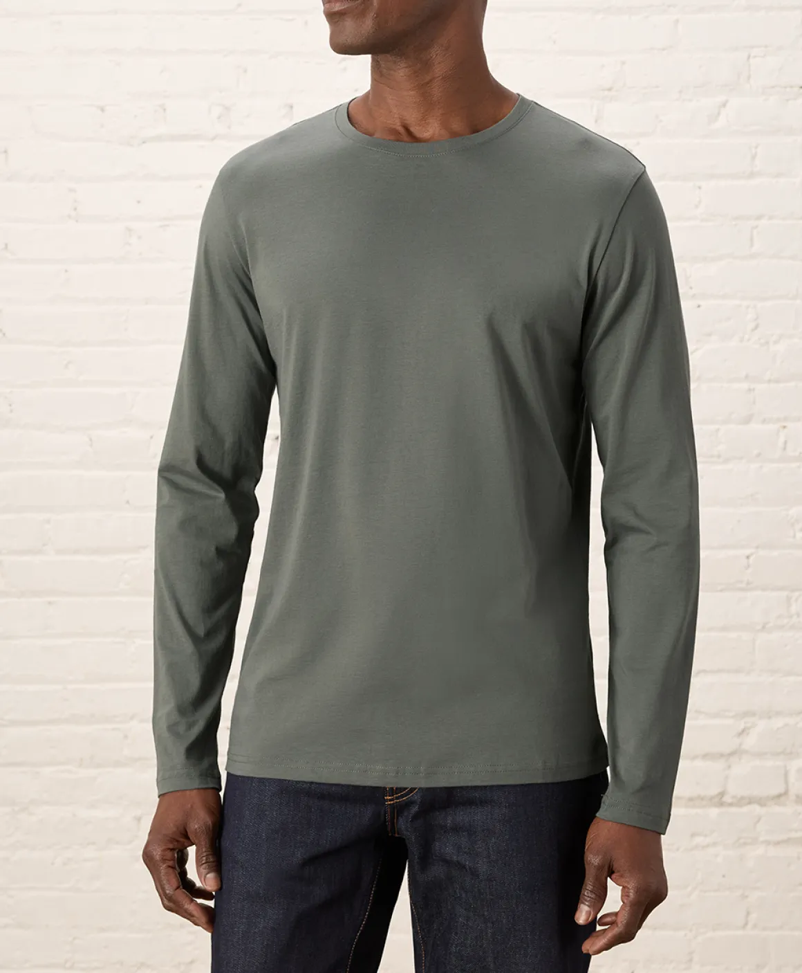 Organic Softspun Essential Crewneck Long Sleeve Tee