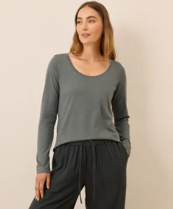 Organic Softspun Long Sleeve Scoop Neck Tee