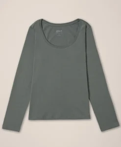 Organic Softspun Long Sleeve Scoop Neck Tee