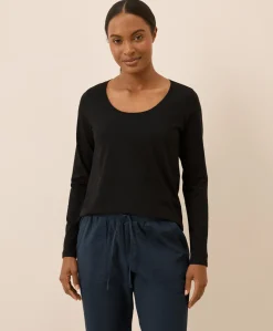 Organic Softspun Long Sleeve Scoop Neck Tee