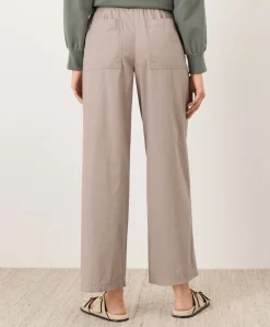 Organic Stretch Poplin Wide Leg Pant