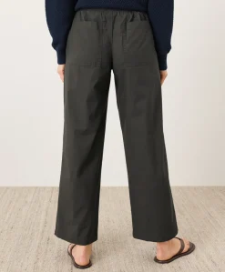 Organic Stretch Poplin Wide Leg Pant