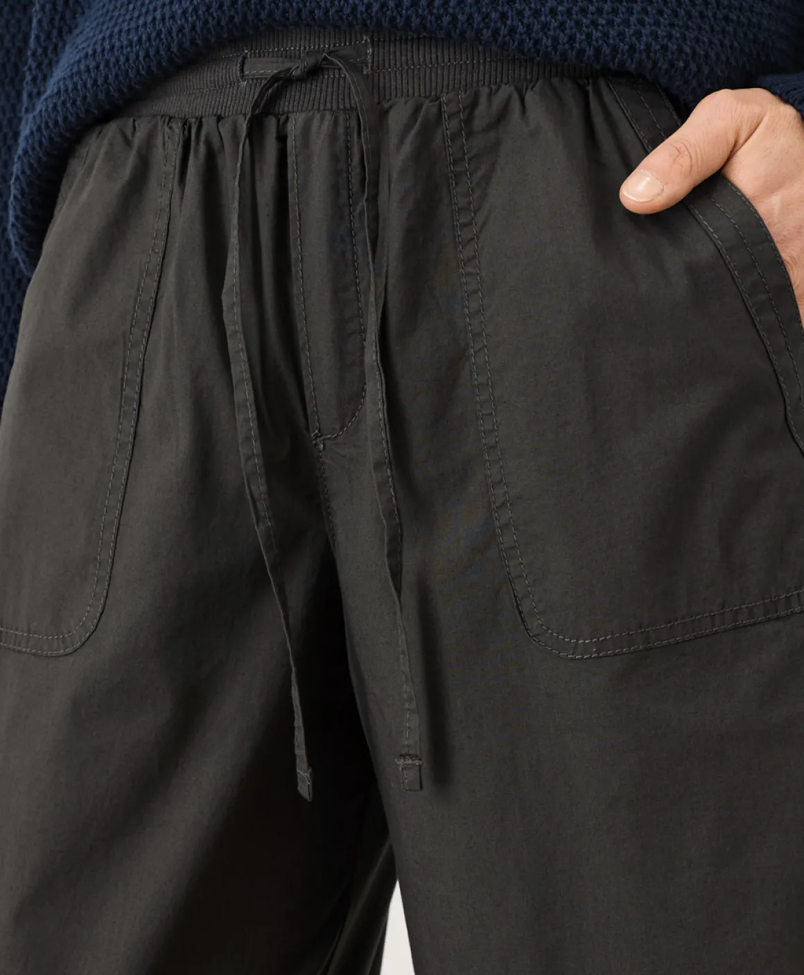 Organic Stretch Poplin Wide Leg Pant