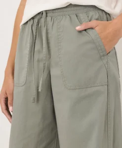 Organic Stretch Poplin Wide Leg Pant