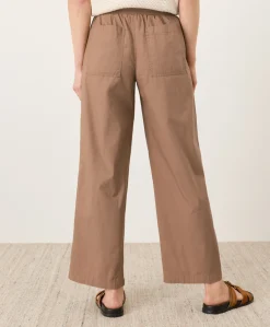 Organic Stretch Poplin Wide Leg Pant