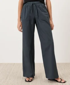 Organic Stretch Poplin Wide Leg Pant