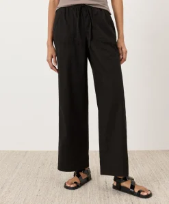 Organic Stretch Poplin Wide Leg Pant
