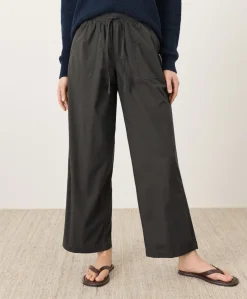Organic Stretch Poplin Wide Leg Pant