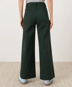 Organic Stretch Twill Wide Leg Pant