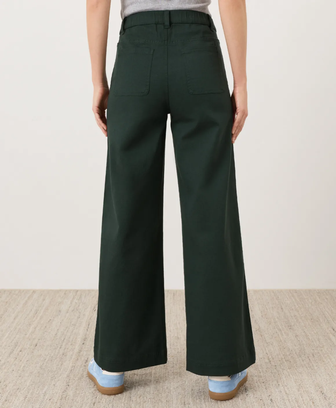 Organic Stretch Twill Wide Leg Pant
