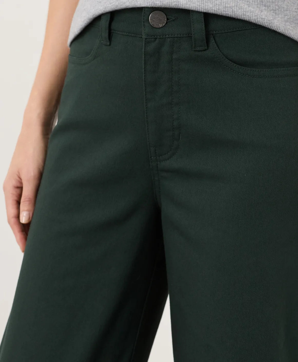 Organic Stretch Twill Wide Leg Pant