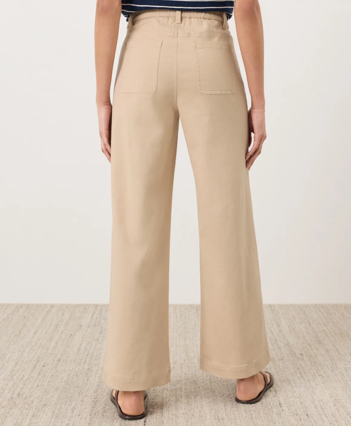 Organic Stretch Twill Wide Leg Pant