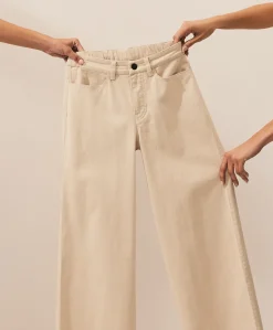 Organic Stretch Twill Wide Leg Pant