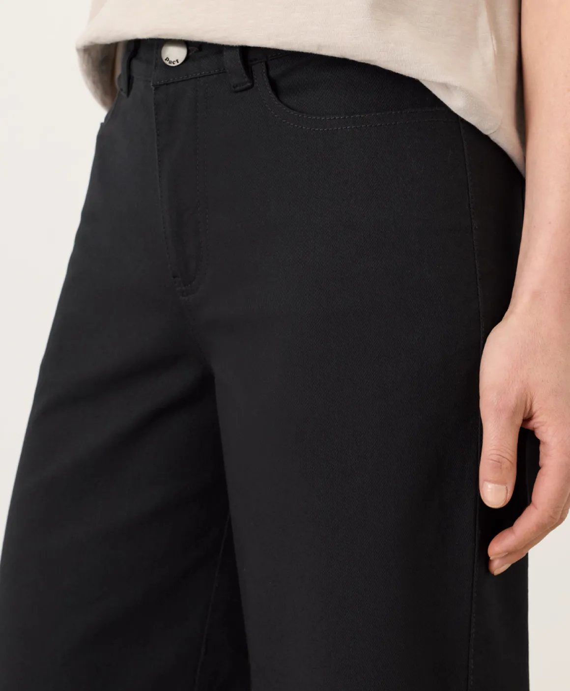 Organic Stretch Twill Wide Leg Pant