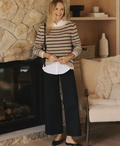 Organic Stretch Twill Wide Leg Pant