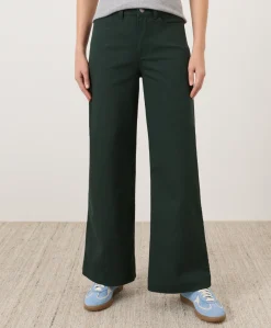 Organic Stretch Twill Wide Leg Pant